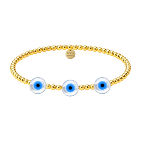 Triple Evil Eye | Medium Opal Bracelet
