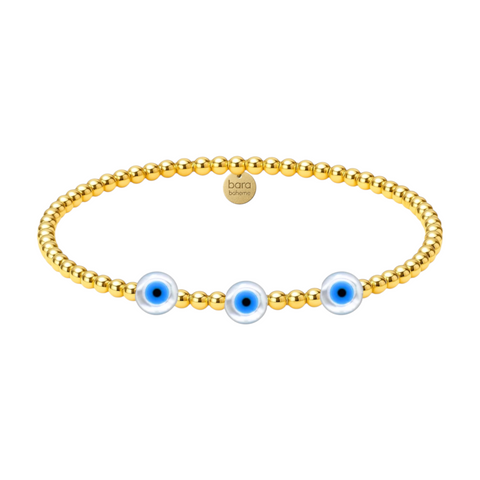 Triple Evil Eye | Small Opal Bracelet