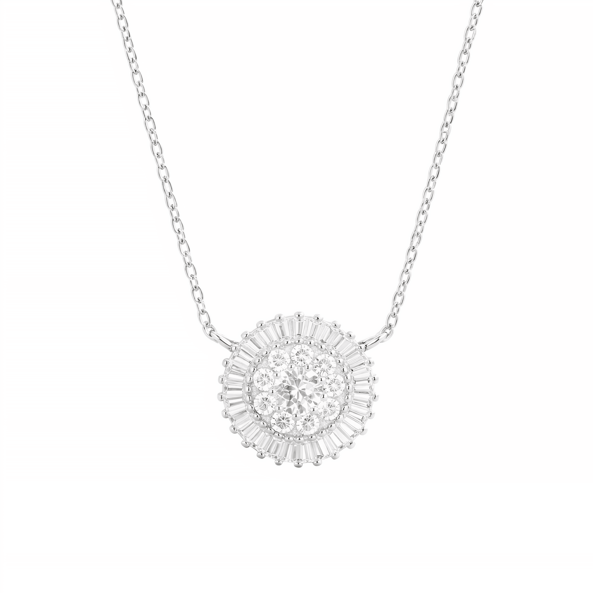 True | Pave Medallion Necklace - Bara Boheme