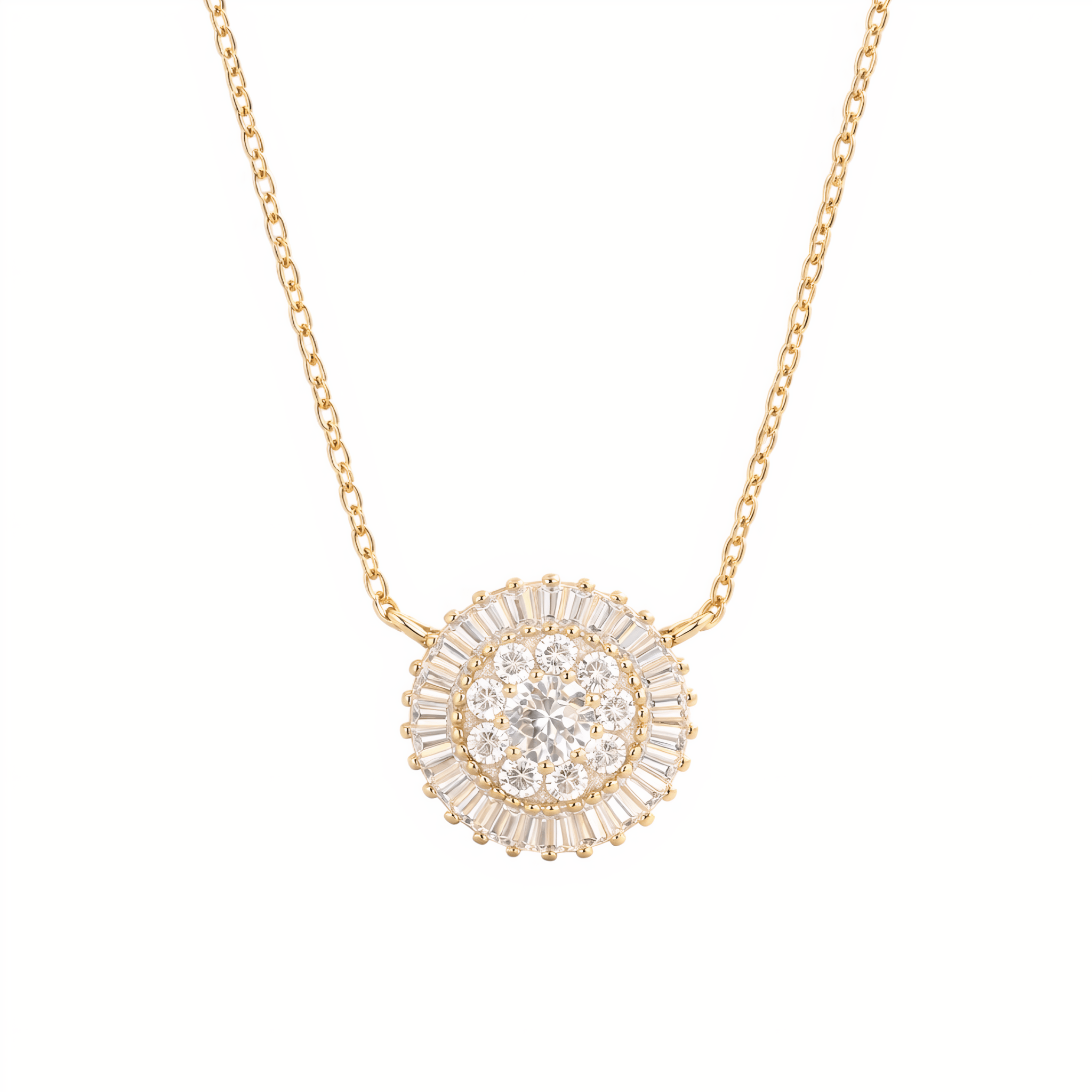 True | Pave Medallion Necklace - Bara Boheme