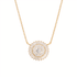 True | Pave Medallion Necklace - Bara Boheme