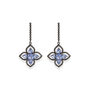 True | White Topaz Earrings with Iolite - Bara Boheme