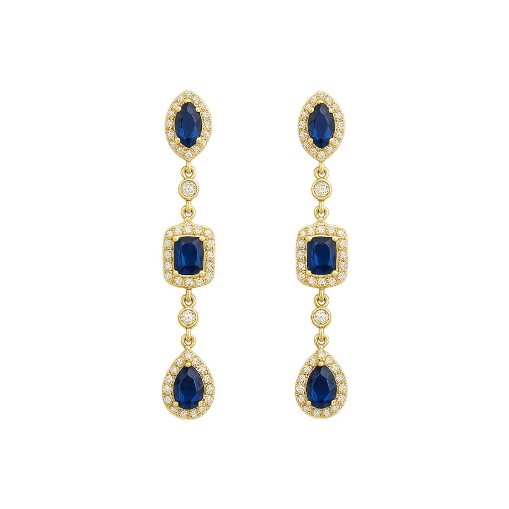 Undecided | Gold Plated Pave Earrings - Bara Boheme