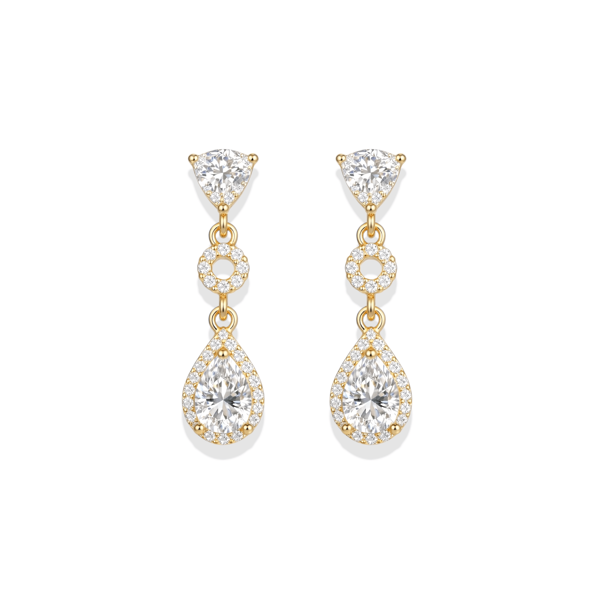 Verity | Pave Drop Earrings - Bara Boheme