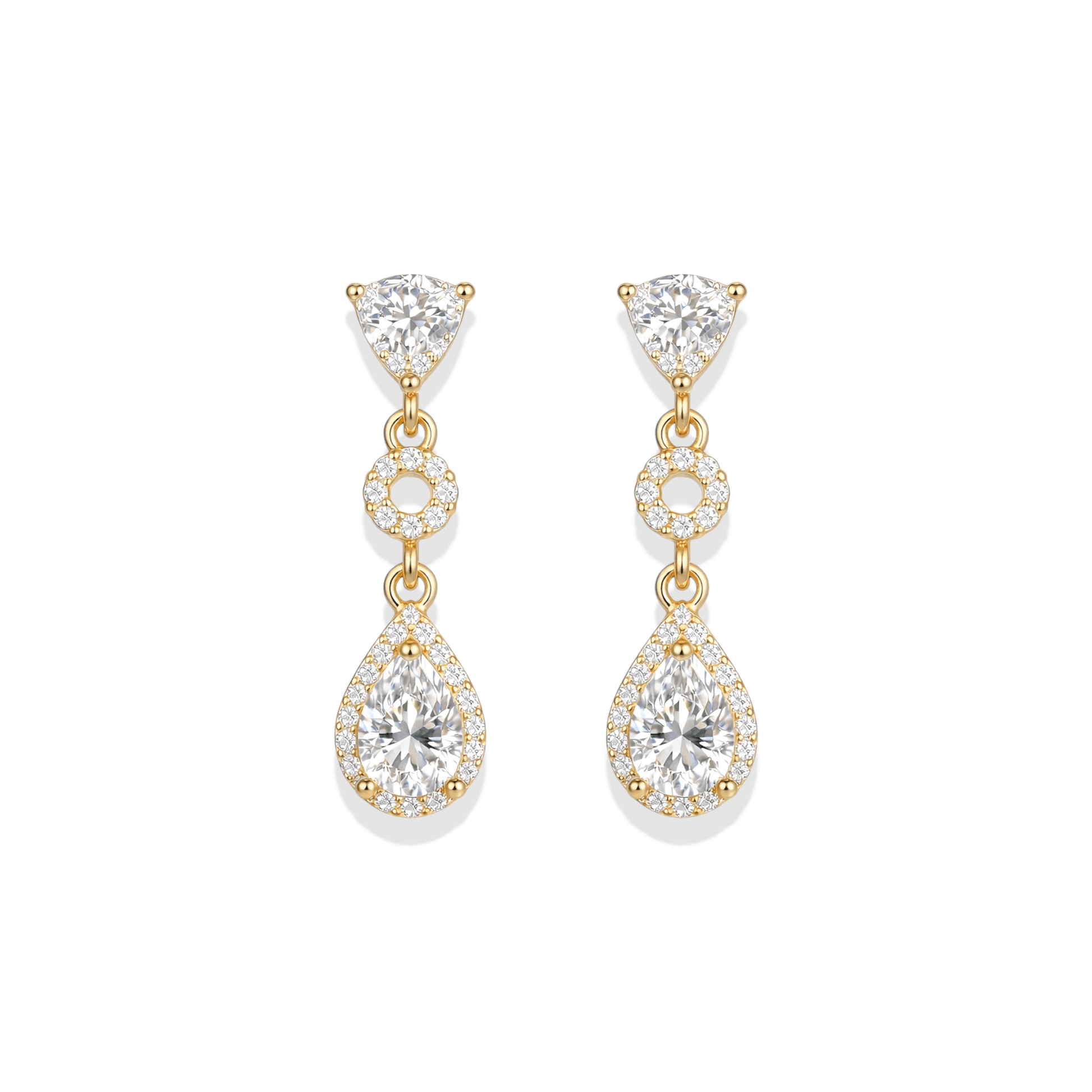Verity | Pave Drop Earrings - Bara Boheme