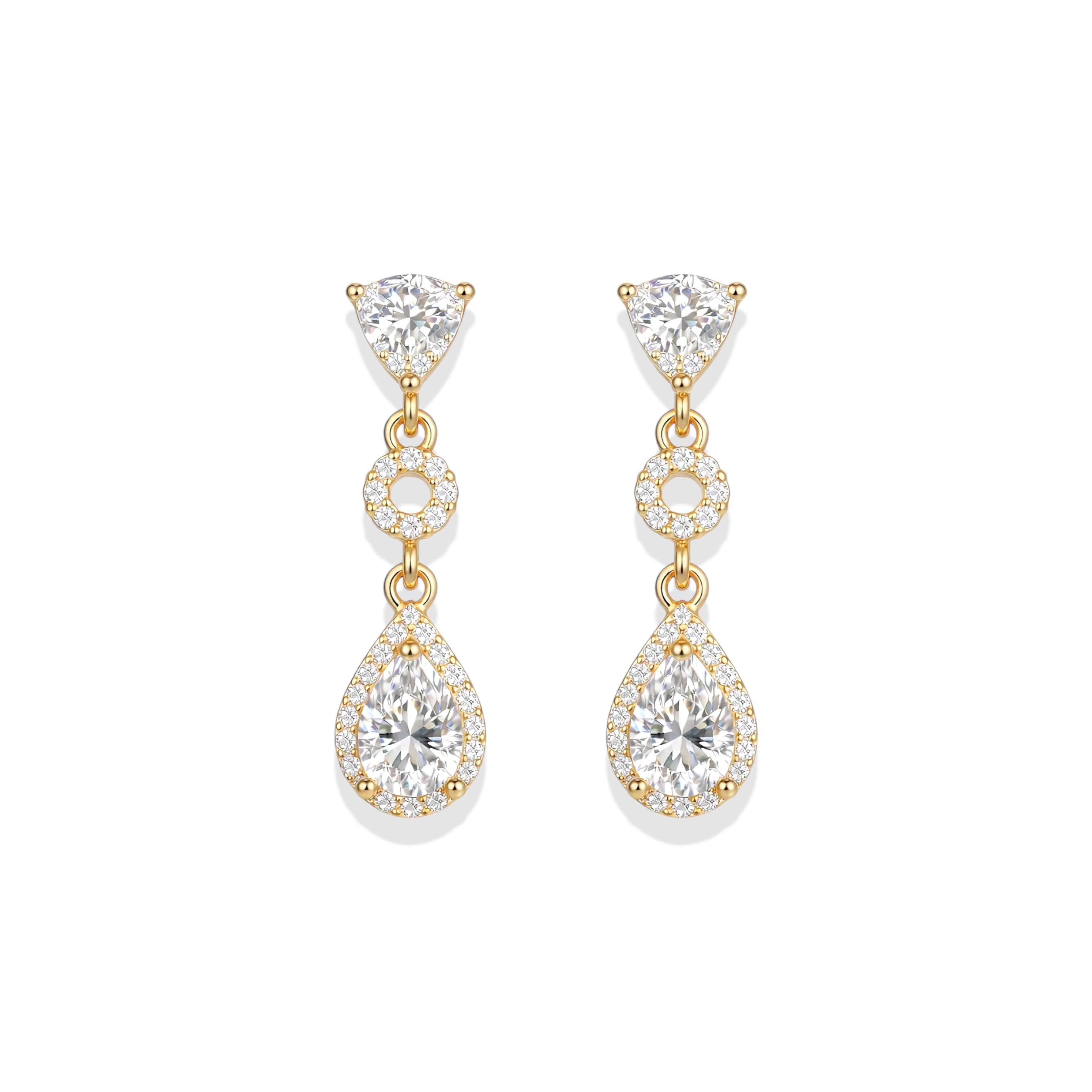 Verity | Pave Drop Earrings