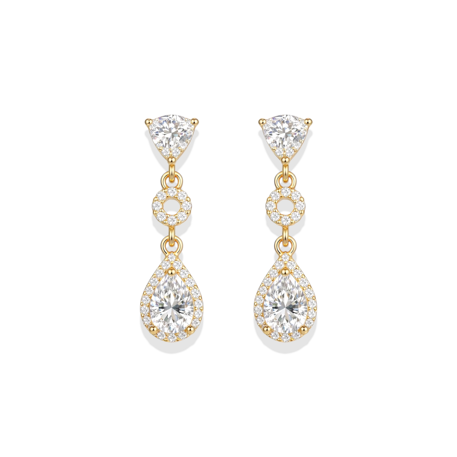 Verity | Pave Drop Earrings