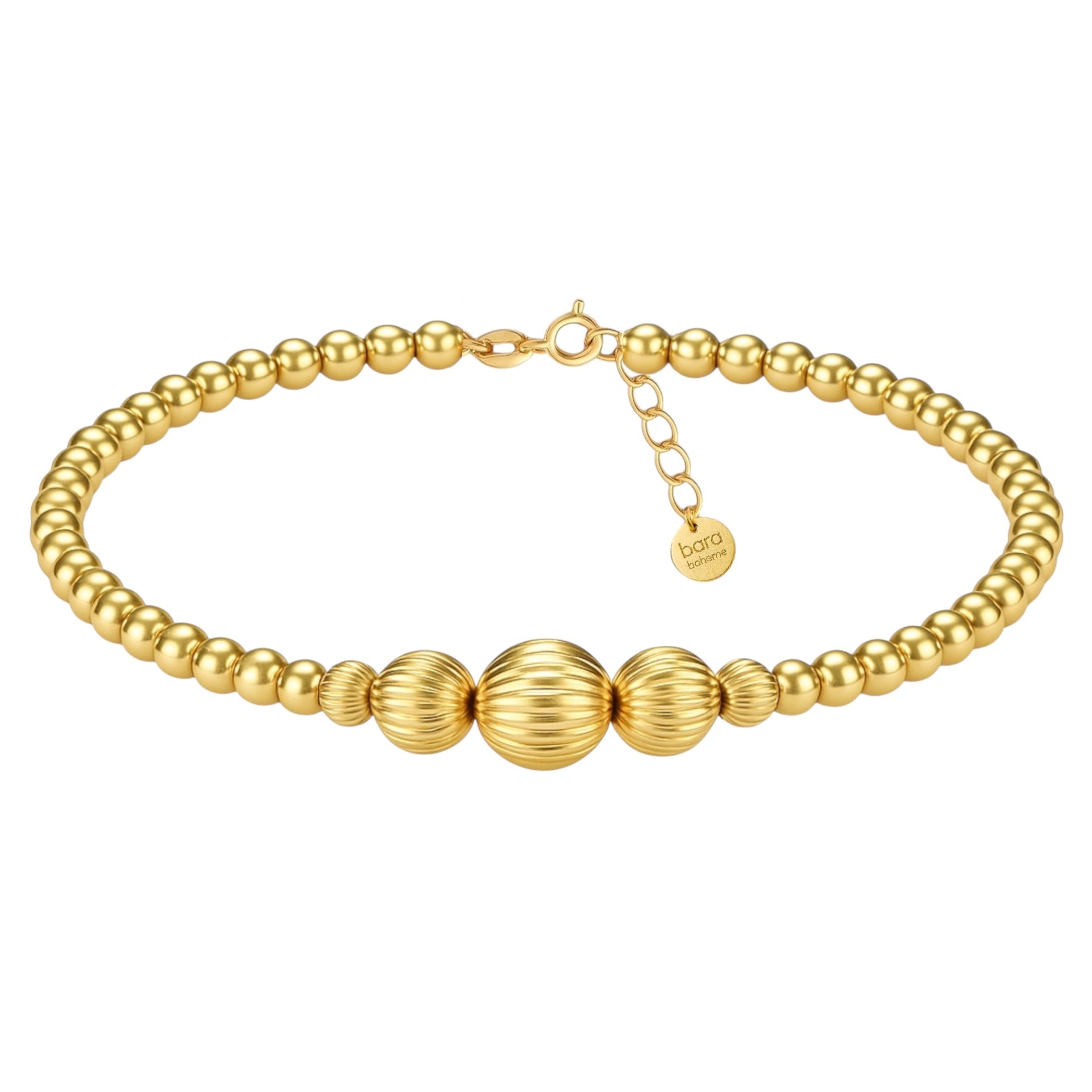 Victoria | Gold Filled Beaded Anklet - Bara Boheme