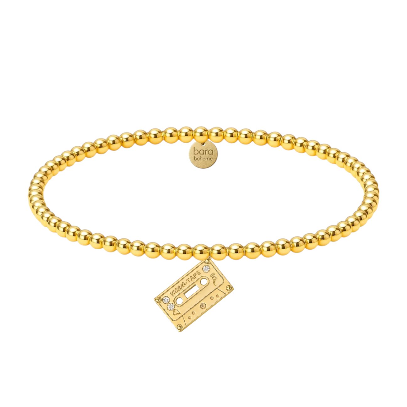 Cassette Tape | Gold Filled Charm Bracelet