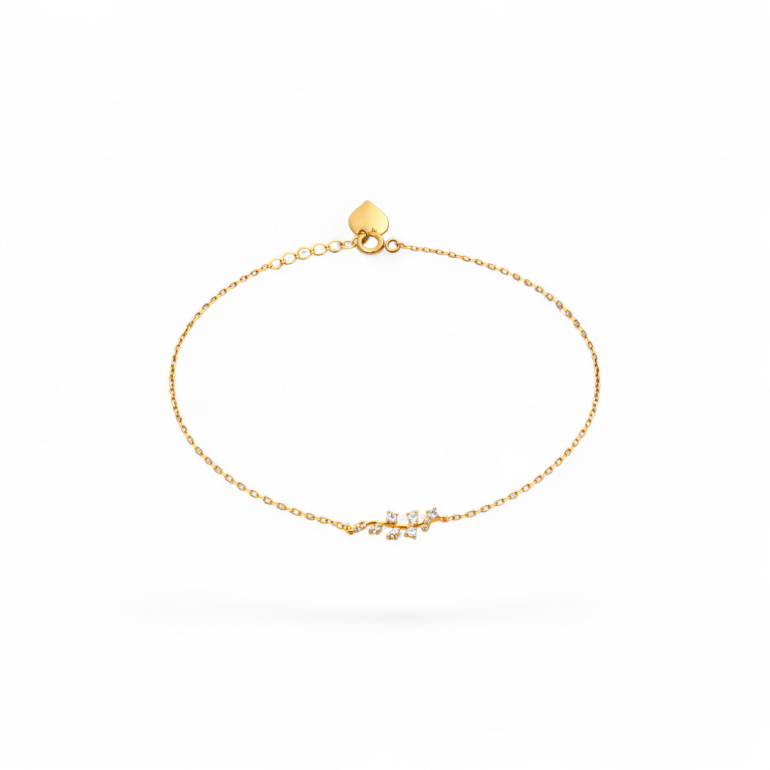 Vine | Solid Gold with Diamonds Bracelet - Bara Boheme