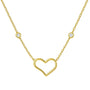 Violet | Pave Open Heart Necklace - Bara Boheme