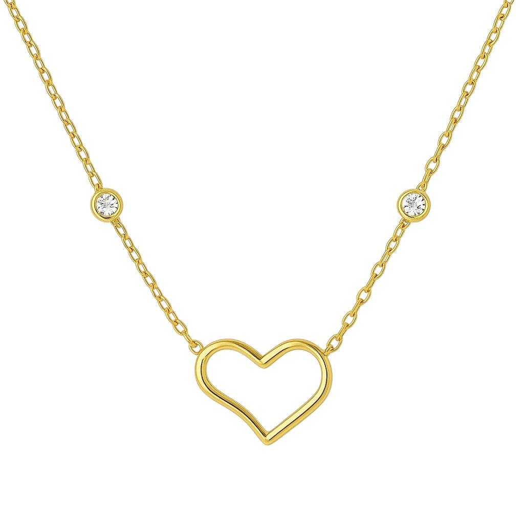 Violet | Pave Open Heart Necklace