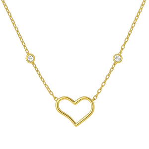 Violet | Open Heart BTY CZ Necklace