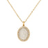 Virgin Mary | Pave Small Oval Necklace - Bara Boheme