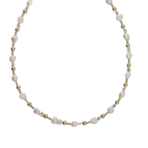 "VIVIANA" 14k gold-filled & pearl beaded Choker/Necklace