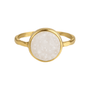 White Druzy | Bezel Ring - Bara Boheme