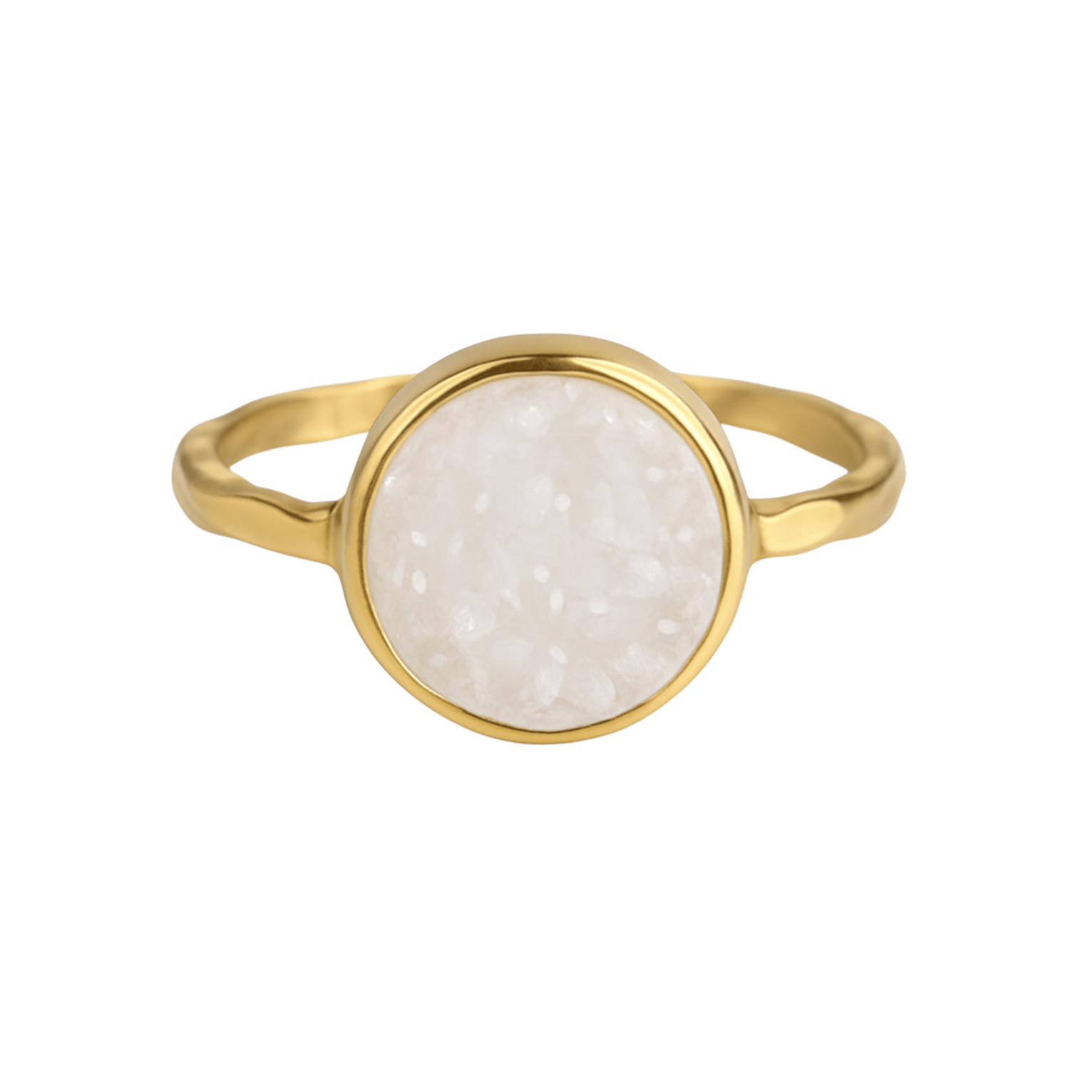 White Druzy | Bezel Ring - Bara Boheme