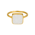 White Druzy | Bezel Ring - Bara Boheme