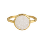 White Druzy | Bezel Ring