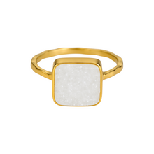 White Druzy | Bezel Ring