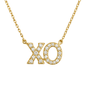 XO | Pave Gold Plated Necklace - Bara Boheme