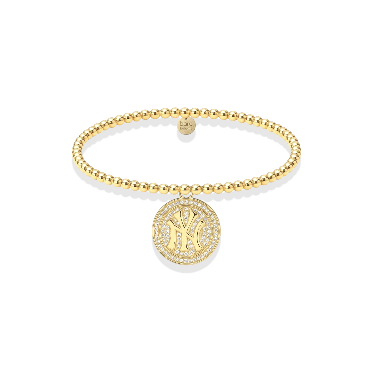 Yankee Medallion Beaded Charm Bracelet - Bara Boheme