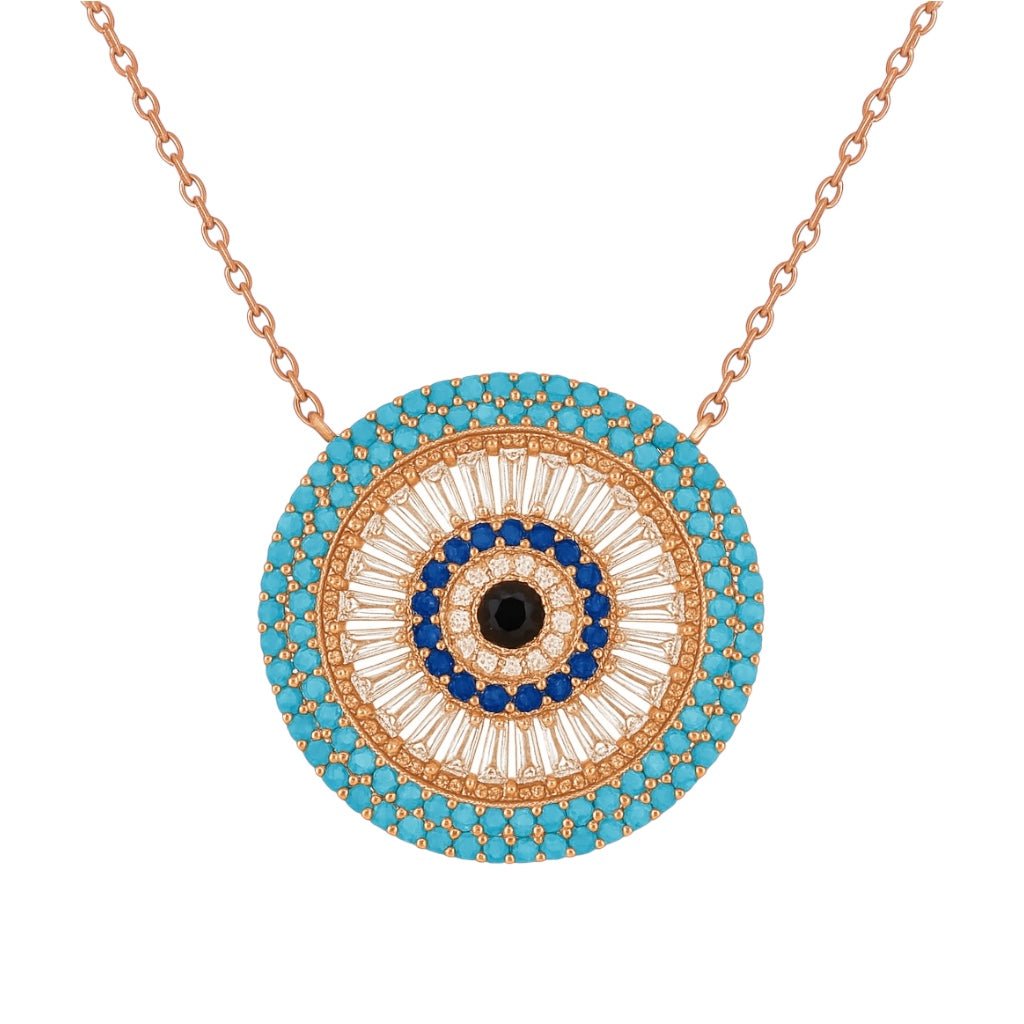 Zeus | Evil Eye Medallion Necklace - Bara Boheme