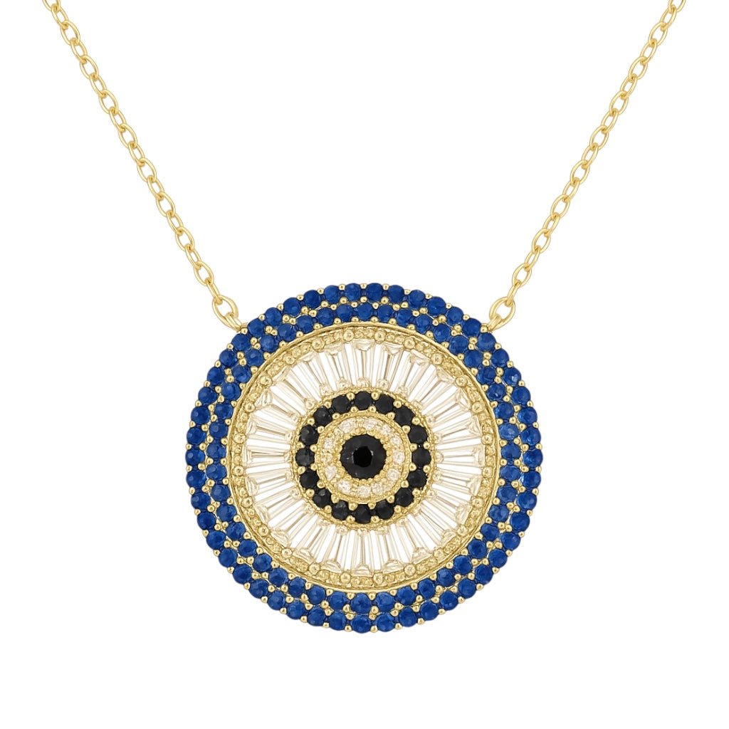 Zeus | Evil Eye Medallion Necklace - Bara Boheme