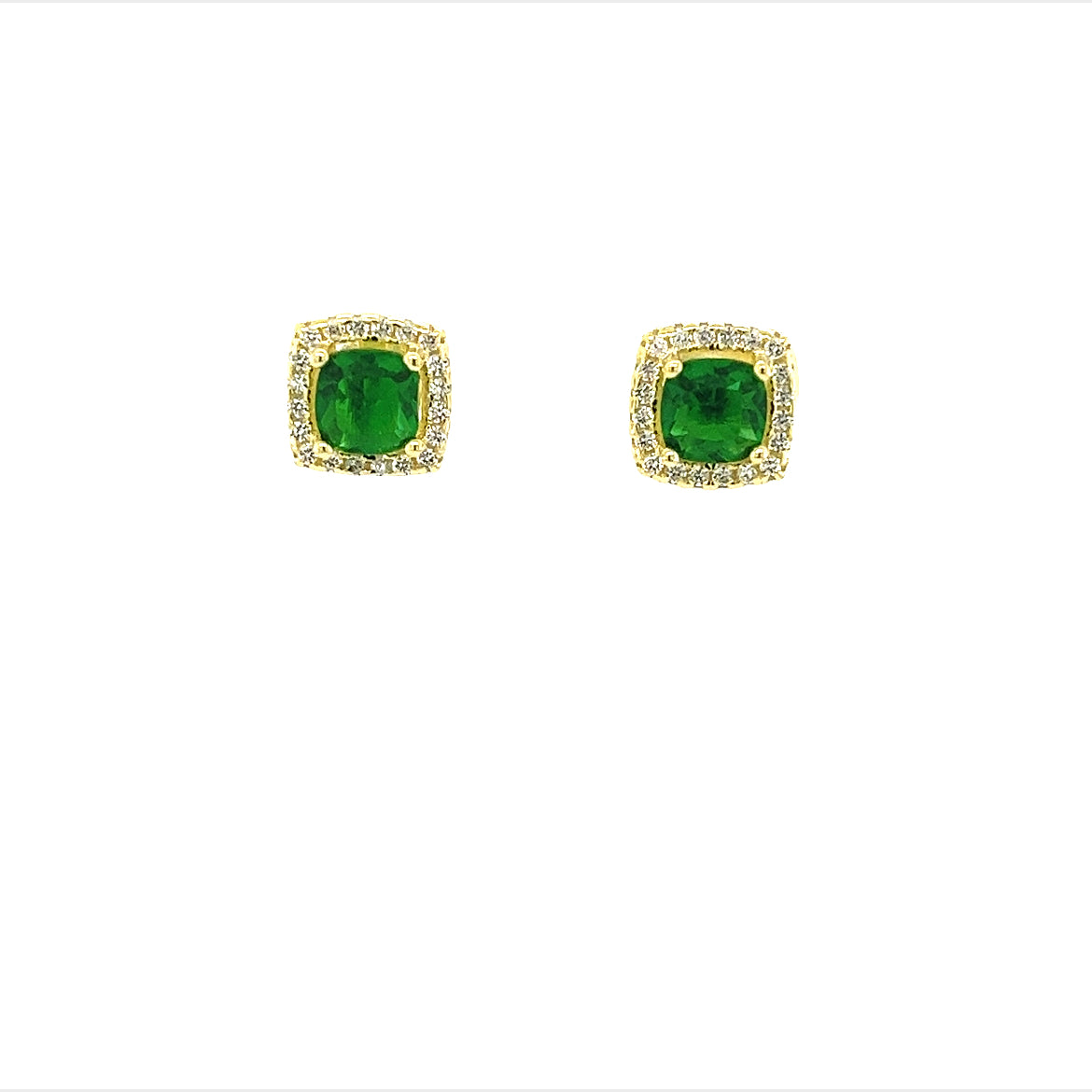 Princess Emerald Stud Earrings