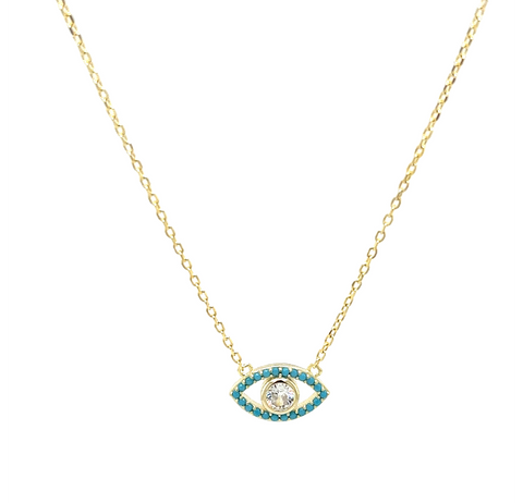 Evil Eye "CLIO" Turquoise Necklace