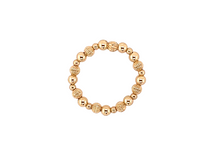 "COCO" 14K Gold Filled & FWP ball beaded Stretchy Ring