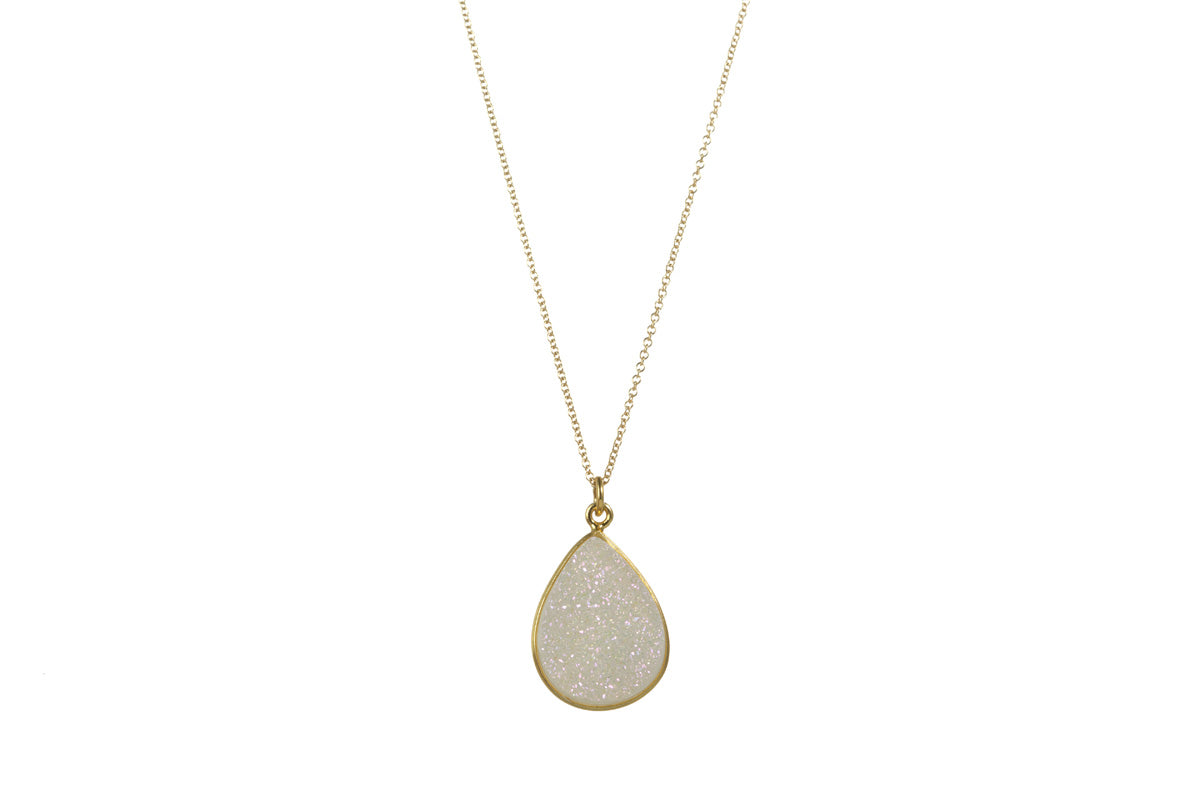 Druzy TEARDROP SPS necklace