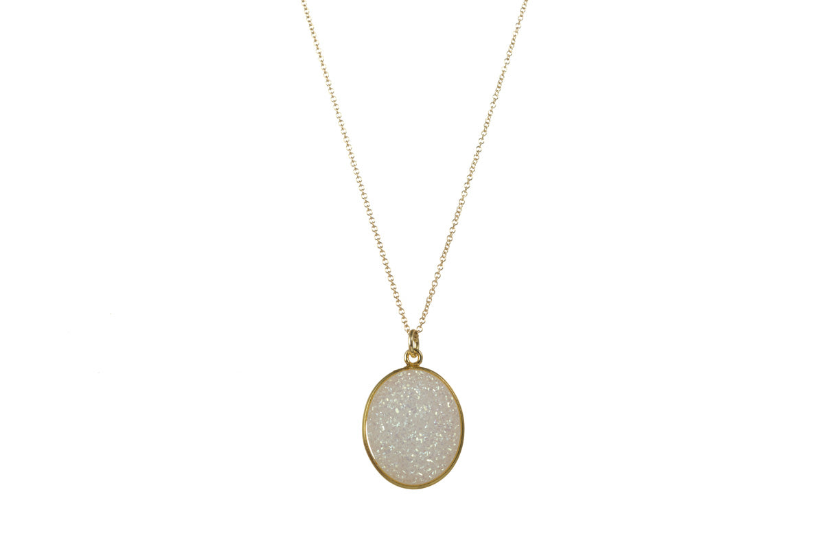 DRUZY OVAL SPS NECKLACE - LARGE