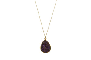 Druzy TEARDROP SPS necklace