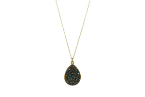 Druzy TEARDROP SPS necklace