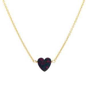 bara boheme | "HEART" Opal Medium Necklace