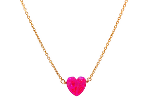 bara boheme | "HEART" Opal Medium Necklace