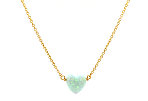 bara boheme | "HEART" Opal Medium Necklace