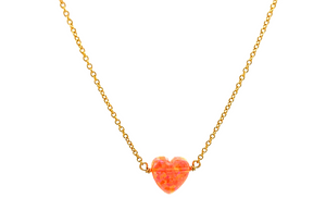 bara boheme | "HEART" Opal Medium Necklace