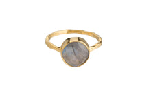 LABRADORITE Semi-Precious Stone Bezel Ring (Round/Square/Teardrop)