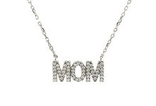 "Mom" CZ Necklace