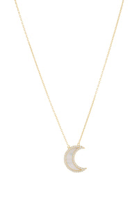 "Galaxy" Mother of Pearl Moon NECKLACE