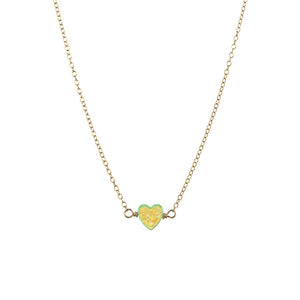 bara boheme | "HEART" Opal Medium Necklace