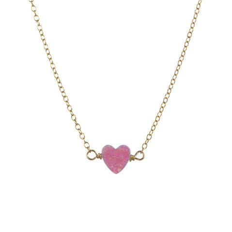 bara boheme | "HEART" Opal Medium Necklace