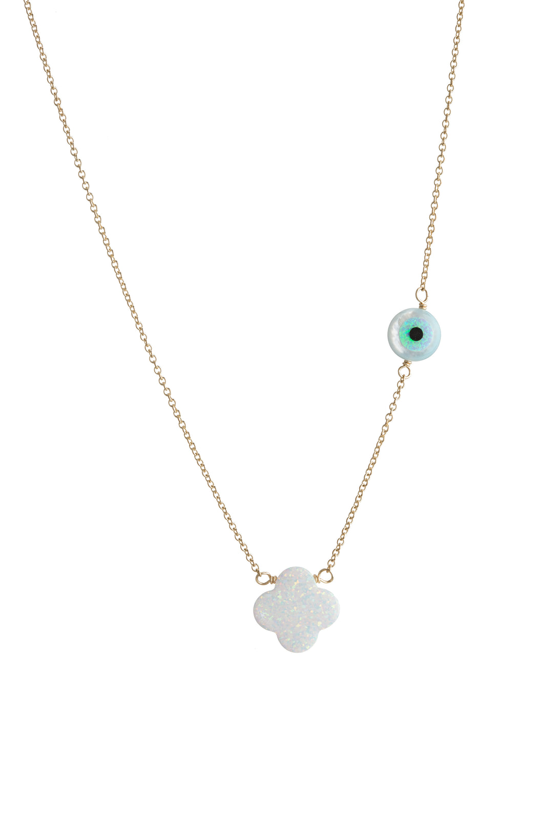 DOUBLE EVIL EYE NECKLACE