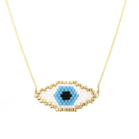 Seed Bead Evil Eye Necklace