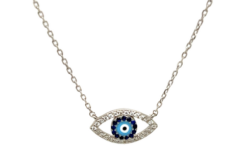 Evil Eye "ARIES" Turquoise & Sapphire Necklace