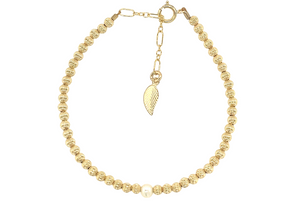 "CHARLOTTE" 14k gold-filled & pearl beaded bracelet