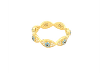 Pave CZ Evil Eye Ring