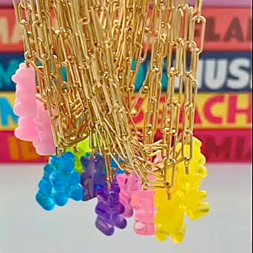 Gummy Bear Paper Clip Necklace